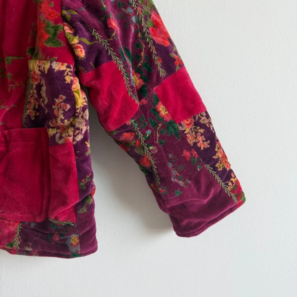 Vintage Cornelliani Velvet Cotton Blend Patchwork Jacket Size 7/8‎